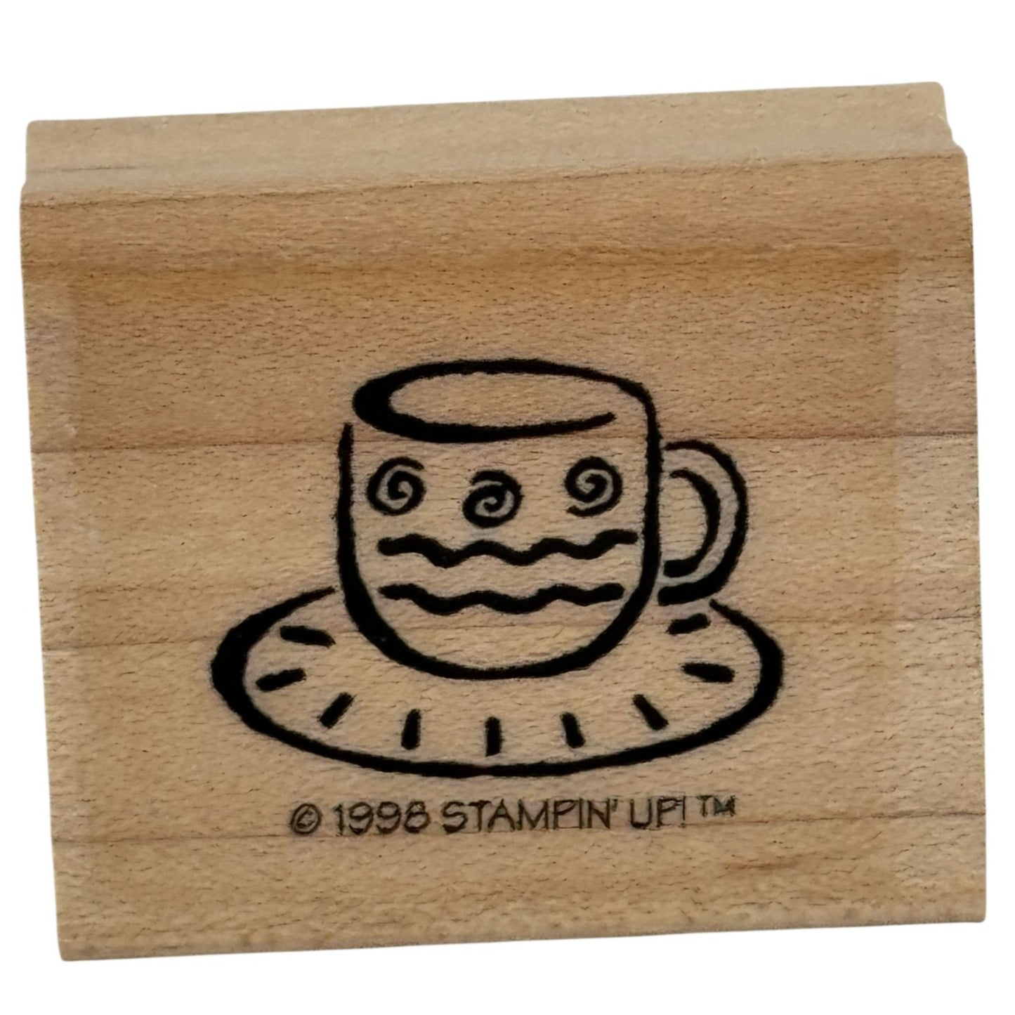 Stampin Up Rubber Stamp Tea Party Invitation Cup Teacup Drink Coffee Cardmaking