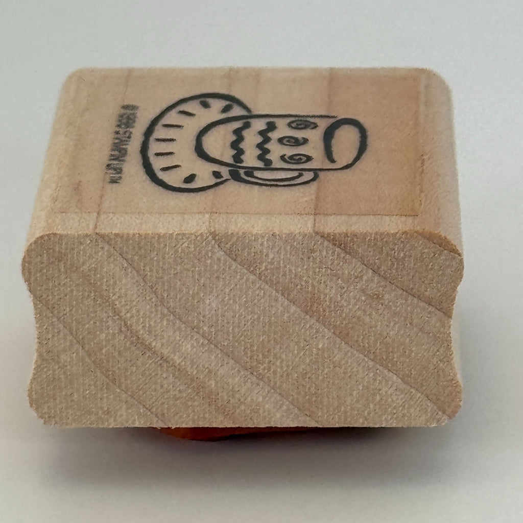 Stampin Up Rubber Stamp Tea Party Invitation Cup Teacup Drink Coffee Cardmaking
