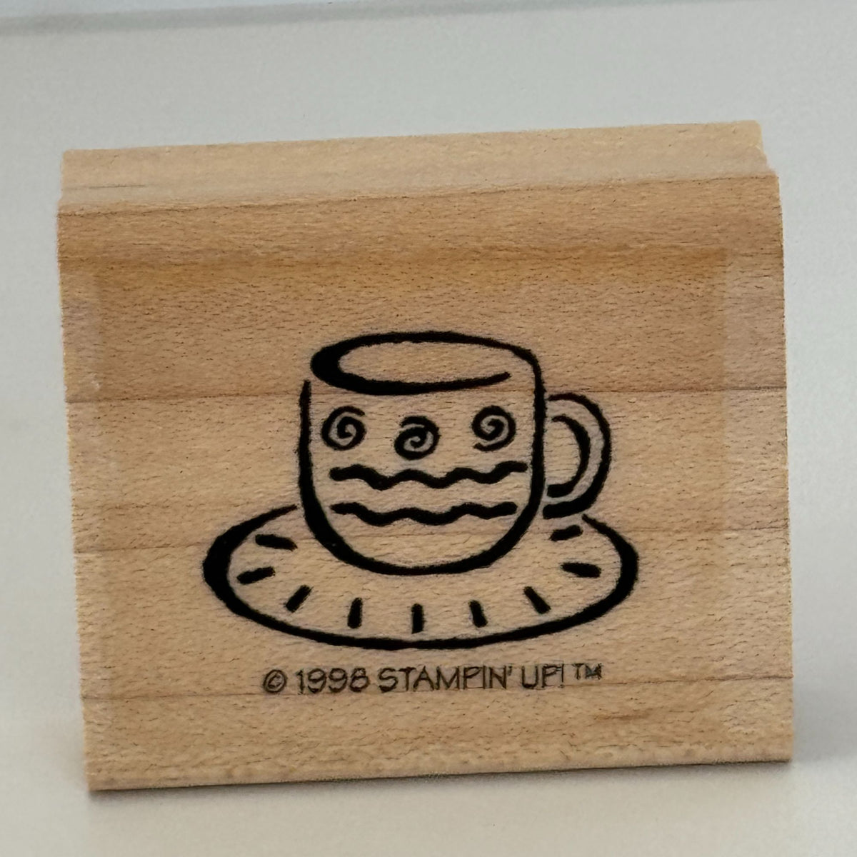 Stampin Up Rubber Stamp Tea Party Invitation Cup Teacup Drink Coffee Cardmaking