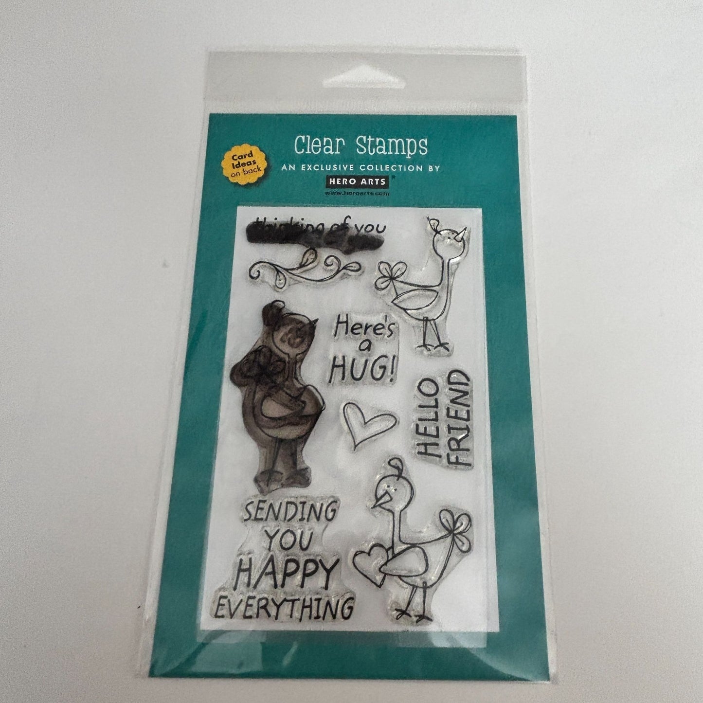 Hero Arts Clear Stamp Sets Friendship Card Making Sentiments Bird Here is a Hug