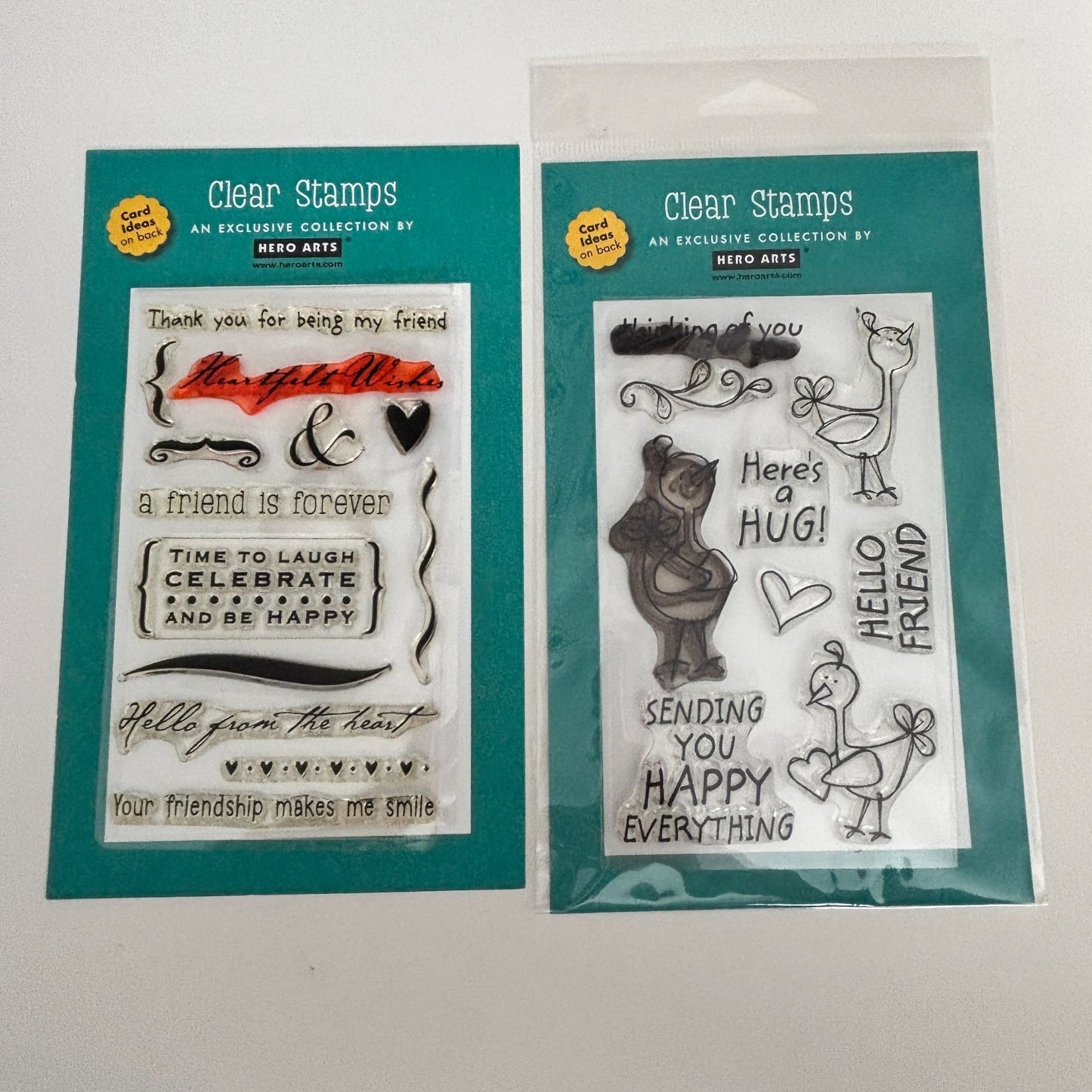 Hero Arts Clear Stamp Sets Friendship Card Making Sentiments Bird Here is a Hug