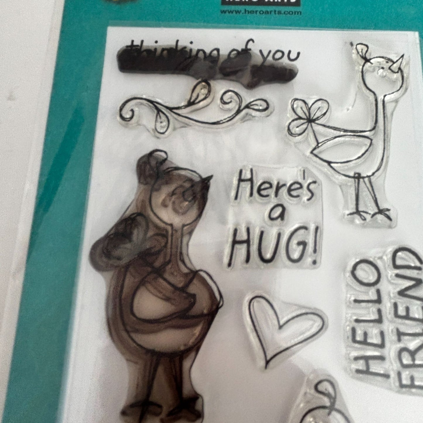 Hero Arts Clear Stamp Sets Friendship Card Making Sentiments Bird Here is a Hug
