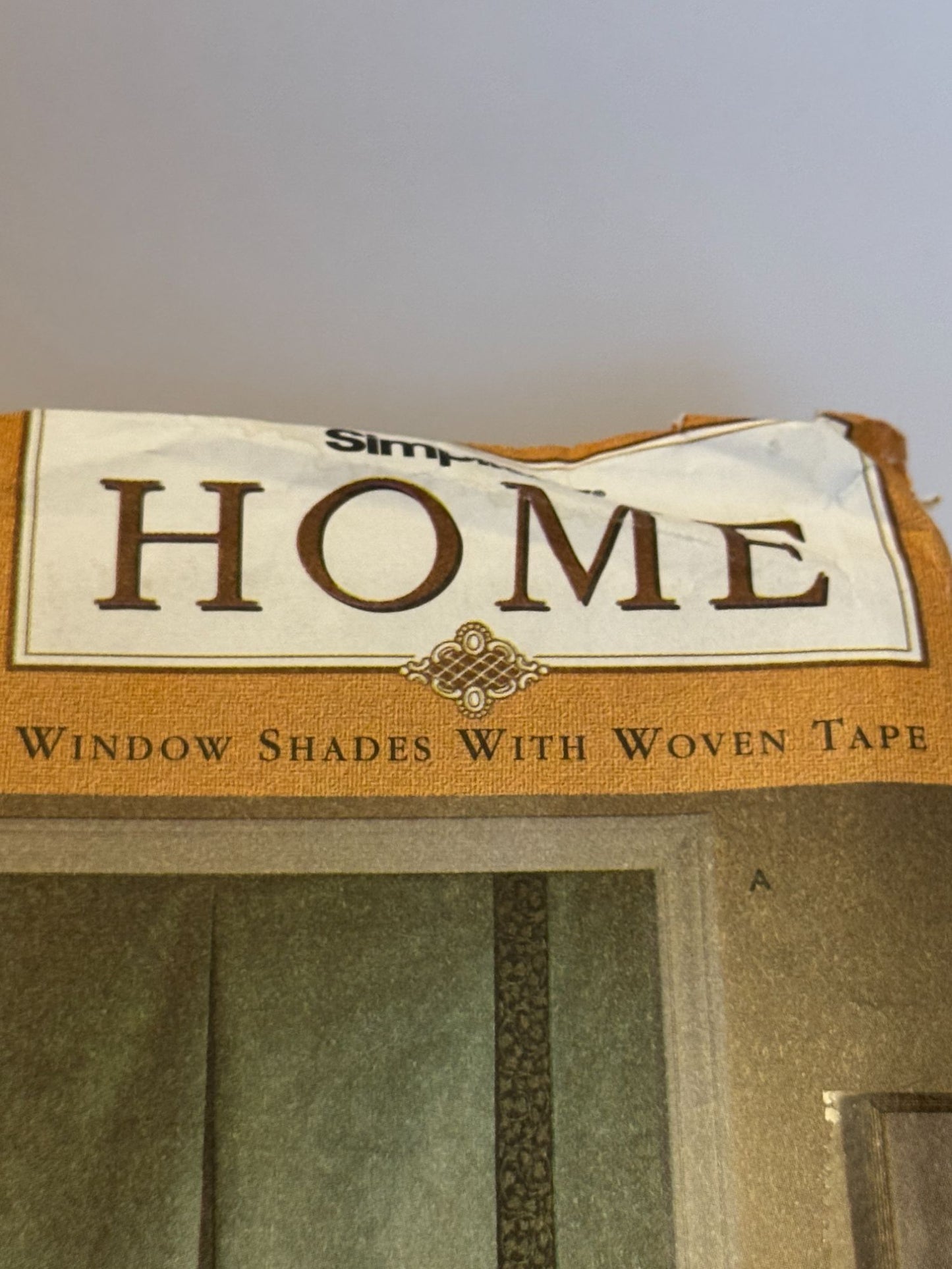 Simplicity Sewing Pattern 9117 Home Decor Window Shades With Woven Tape Uncut