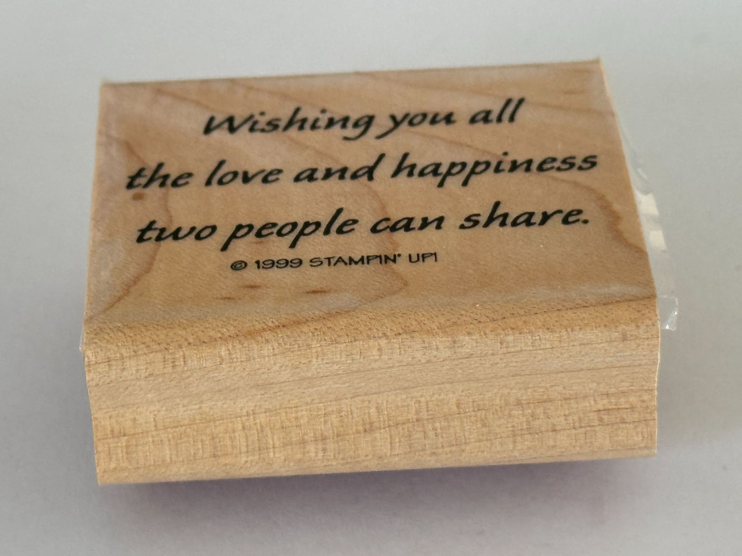 Stampin Up Rubber Stamp Wedding Card Wish Love Happiness Two People Can Share