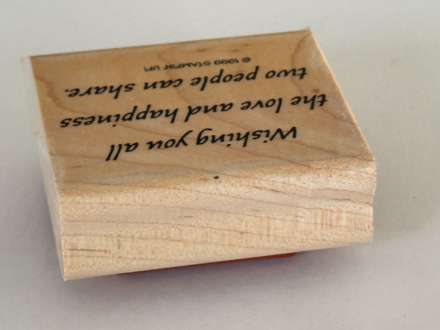 Stampin Up Rubber Stamp Wedding Card Wish Love Happiness Two People Can Share
