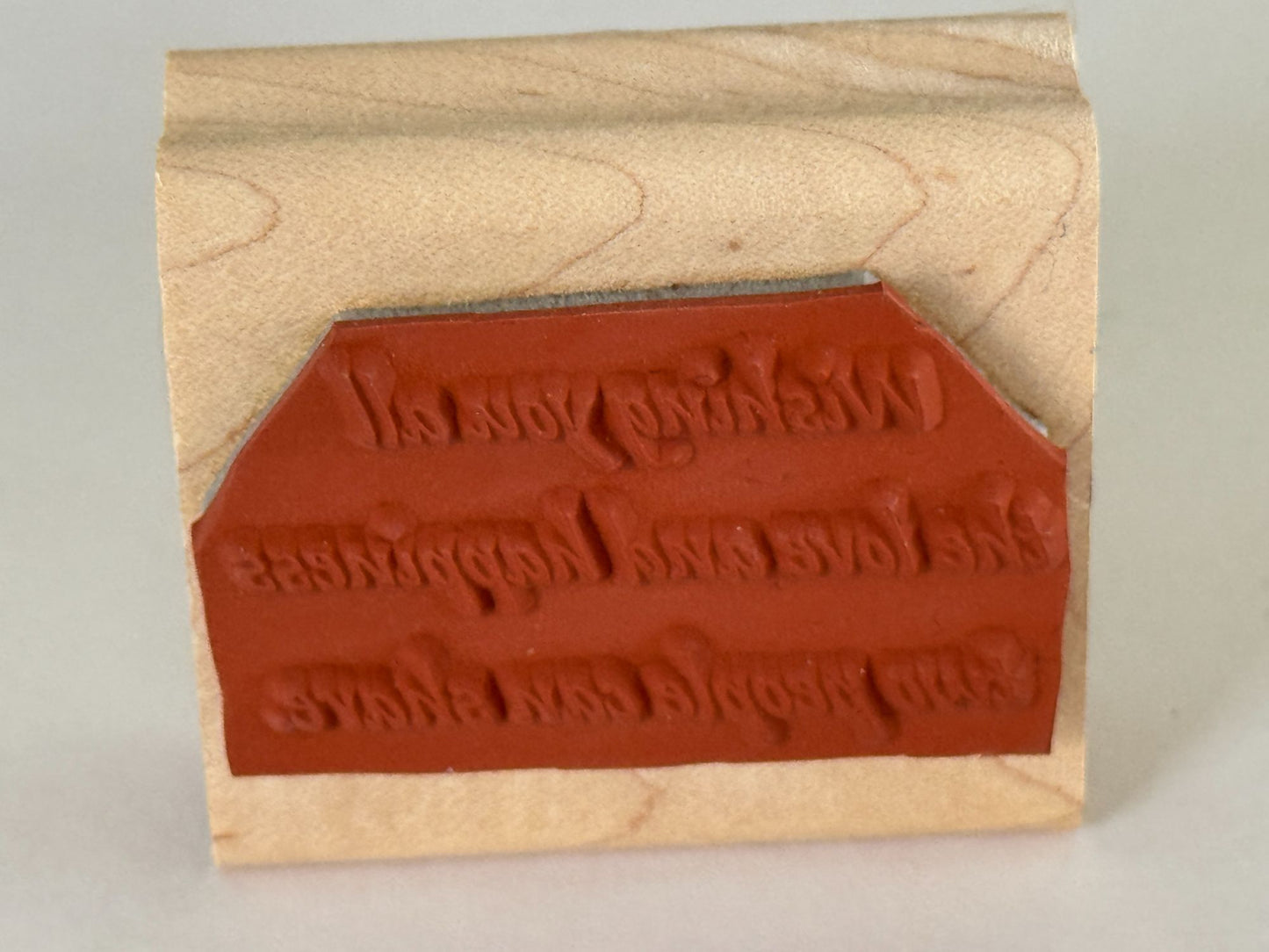 Stampin Up Rubber Stamp Wedding Card Wish Love Happiness Two People Can Share