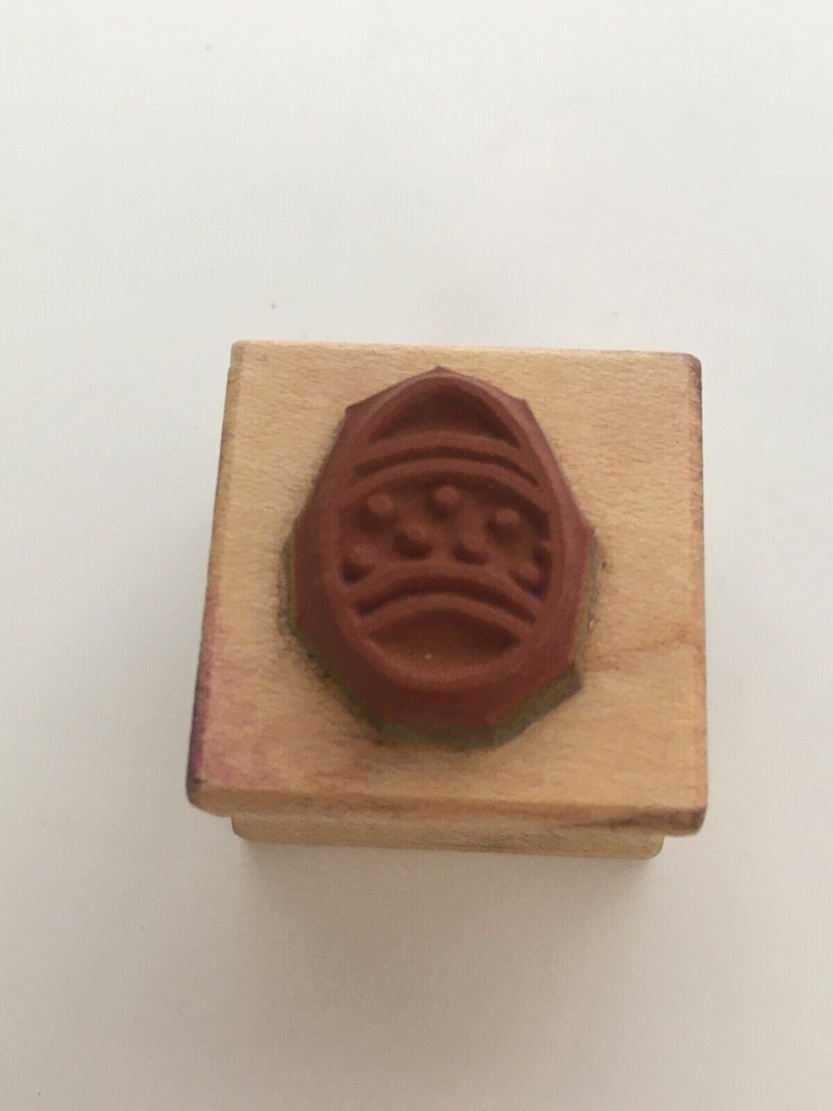 Great Impressions Easter Egg Rubber Stamp Wood Mounted Spring Small Tiny Border