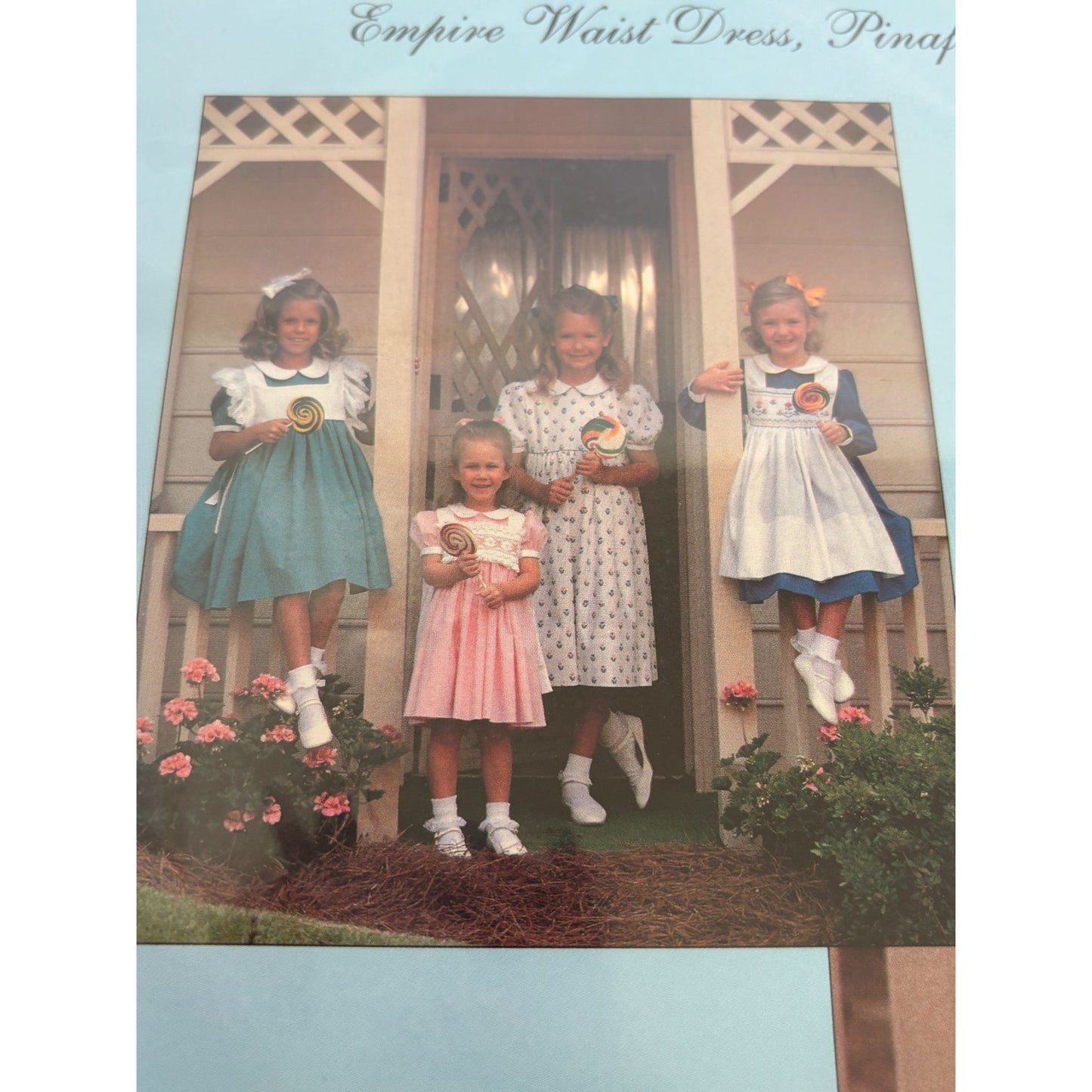 Chery Williams Heirloom Sewing Pattern Empire Waist Dress Pinafore Smocking Bib
