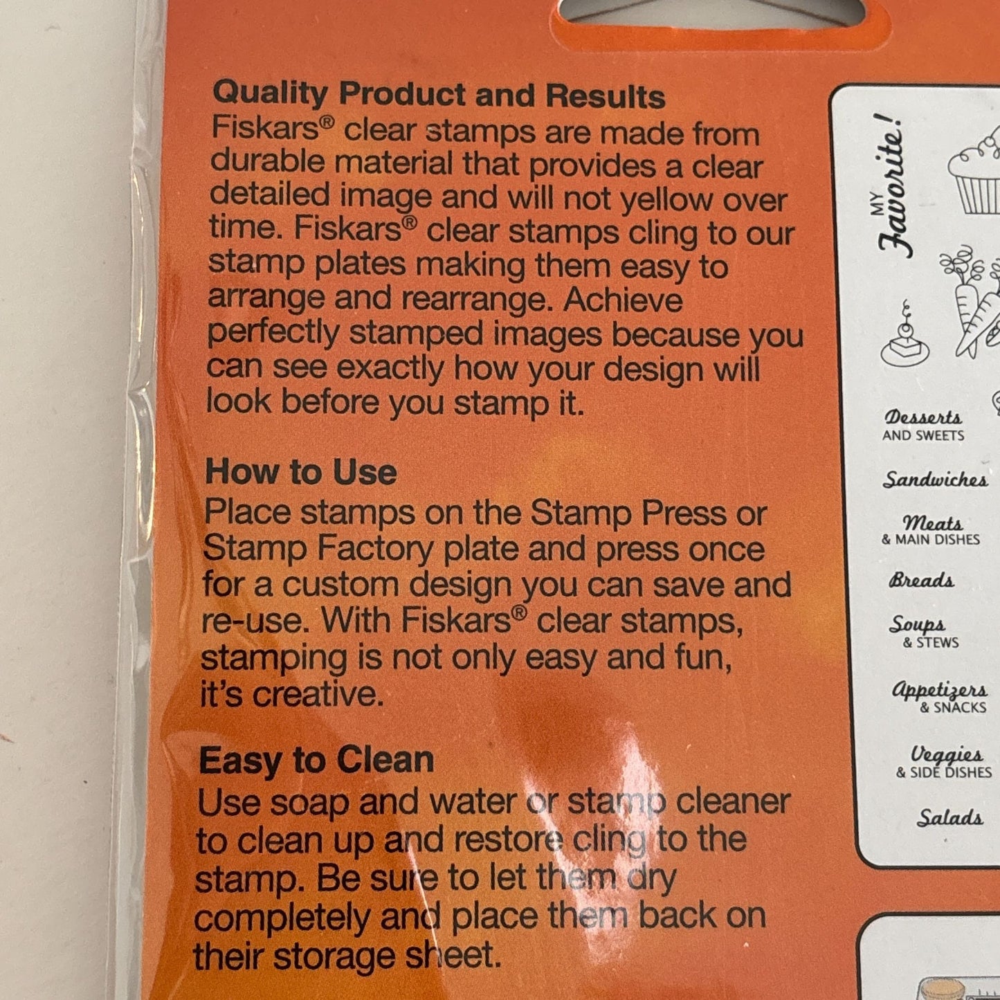 Fiskars Clear Stamps Recipe Madness Kitchen Food Planner Recipe Cardmaking Baker