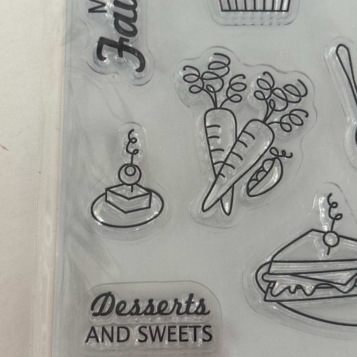 Fiskars Clear Stamps Recipe Madness Kitchen Food Planner Recipe Cardmaking Baker
