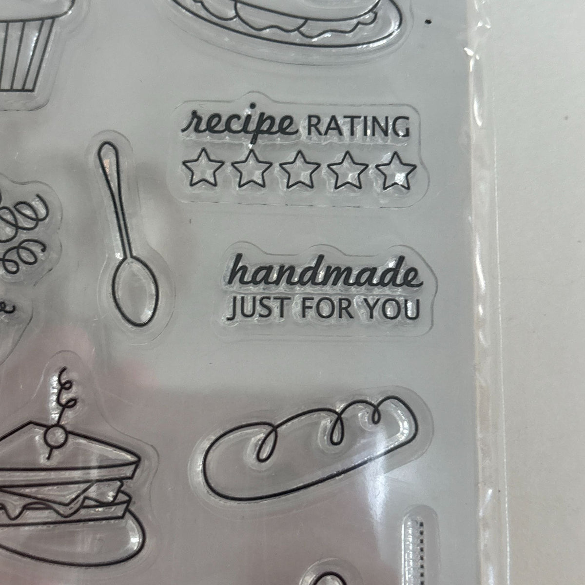 Fiskars Clear Stamps Recipe Madness Kitchen Food Planner Recipe Cardmaking Baker