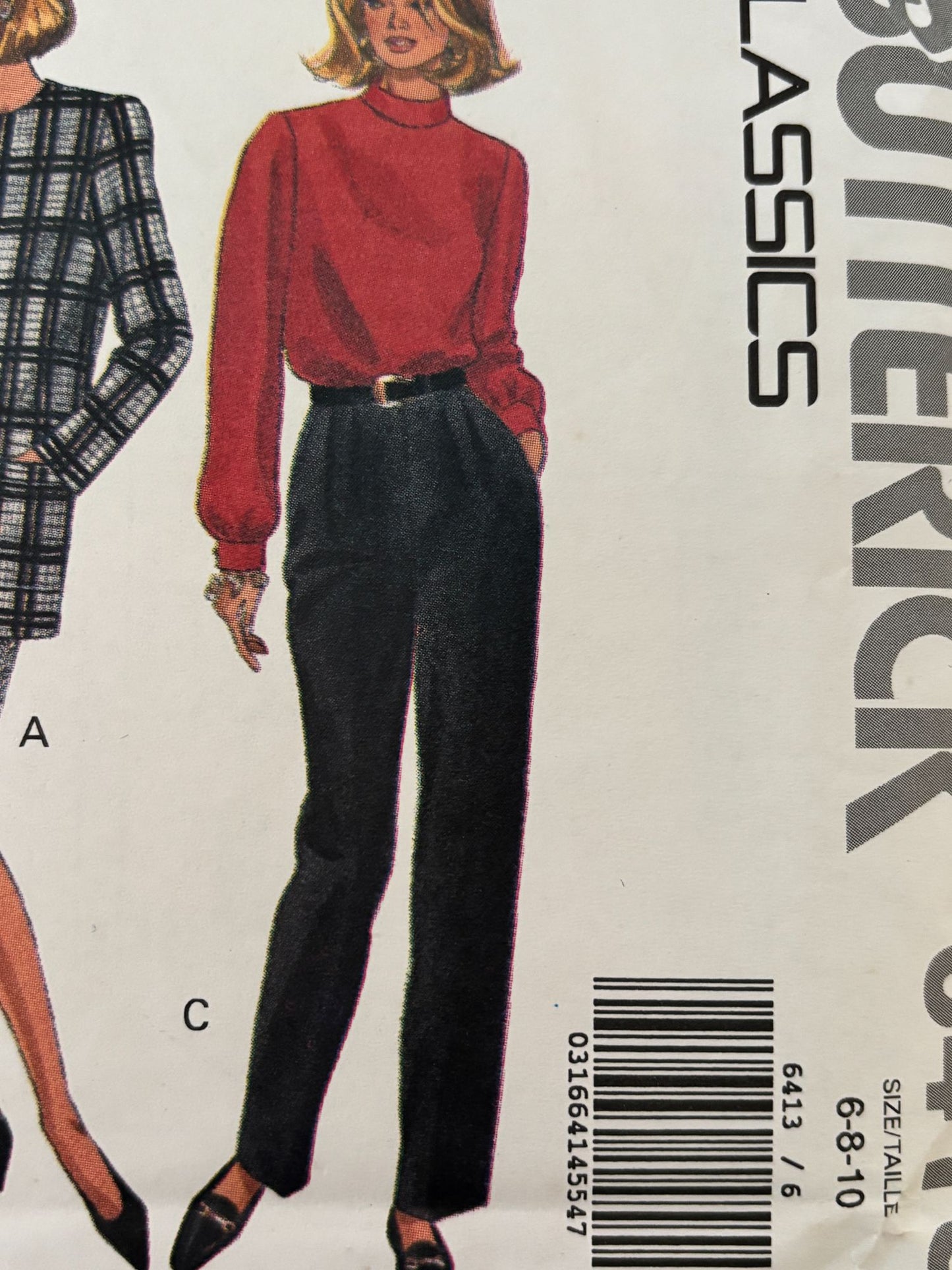 Butterick Sewing Pattern 6413: Misses' Jacket (Blazer), Top, Skirt and Pants