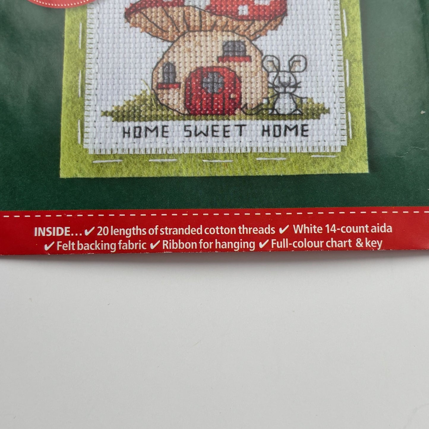 The World of Cross Stitching Autumnal Toadstool Cross Stitch Kit Mouse House Beginner Easy