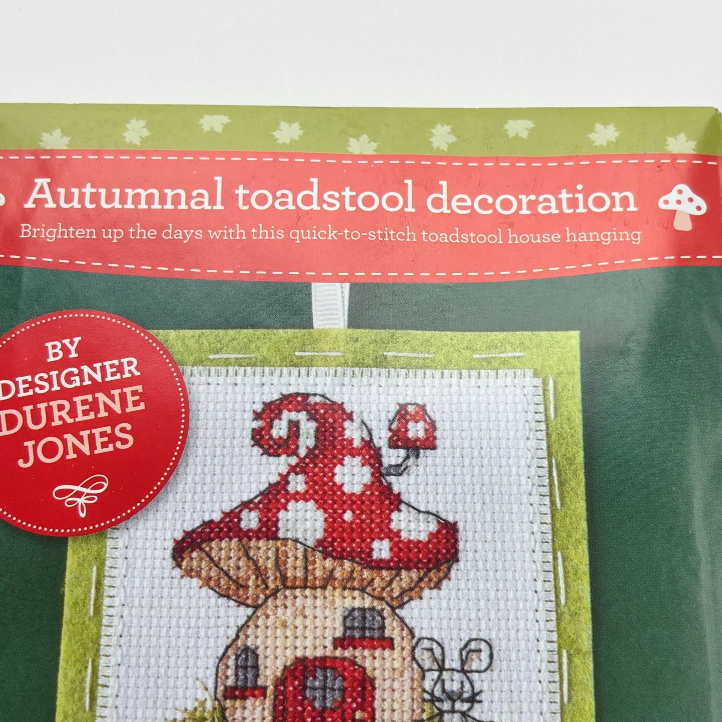 The World of Cross Stitching Autumnal Toadstool Cross Stitch Kit Mouse House Beginner Easy