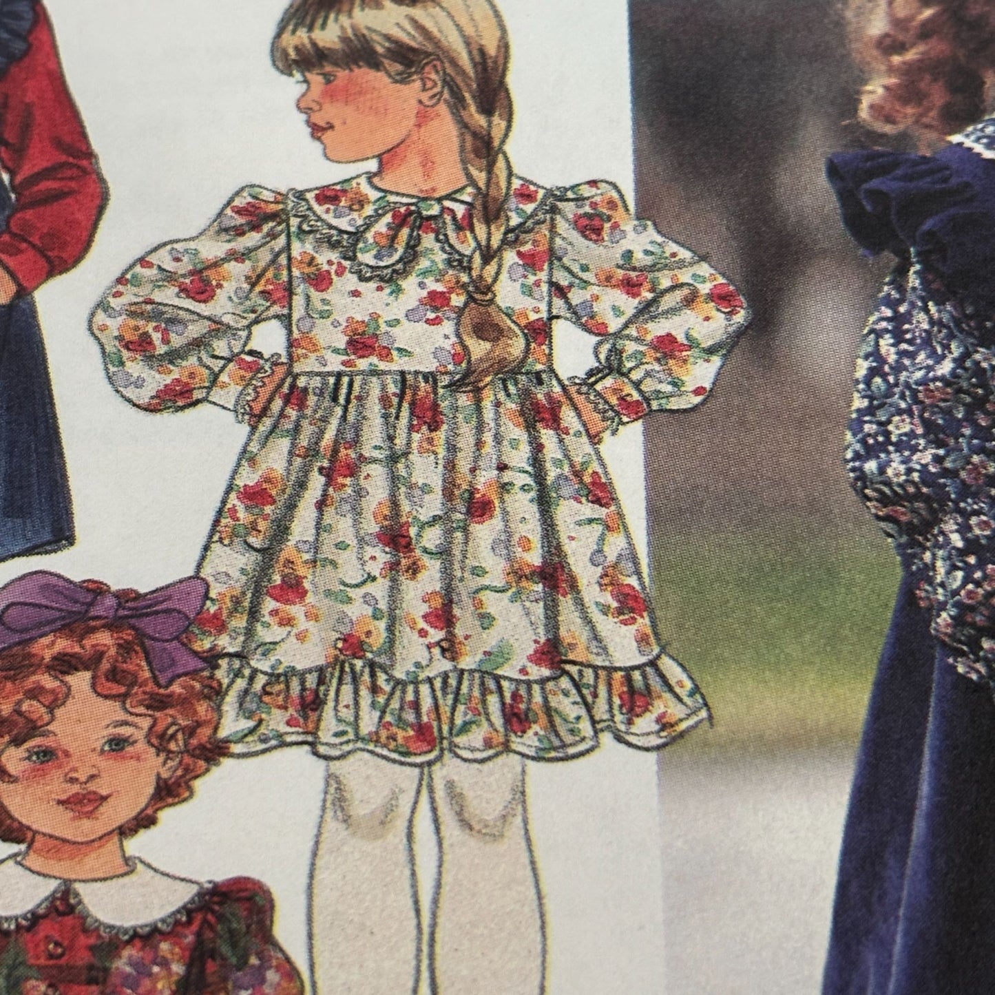Simplicity Sewing Pattern 8021 Play Dress Pinafore Girls Long Sleeves 3 4 5 6 6x