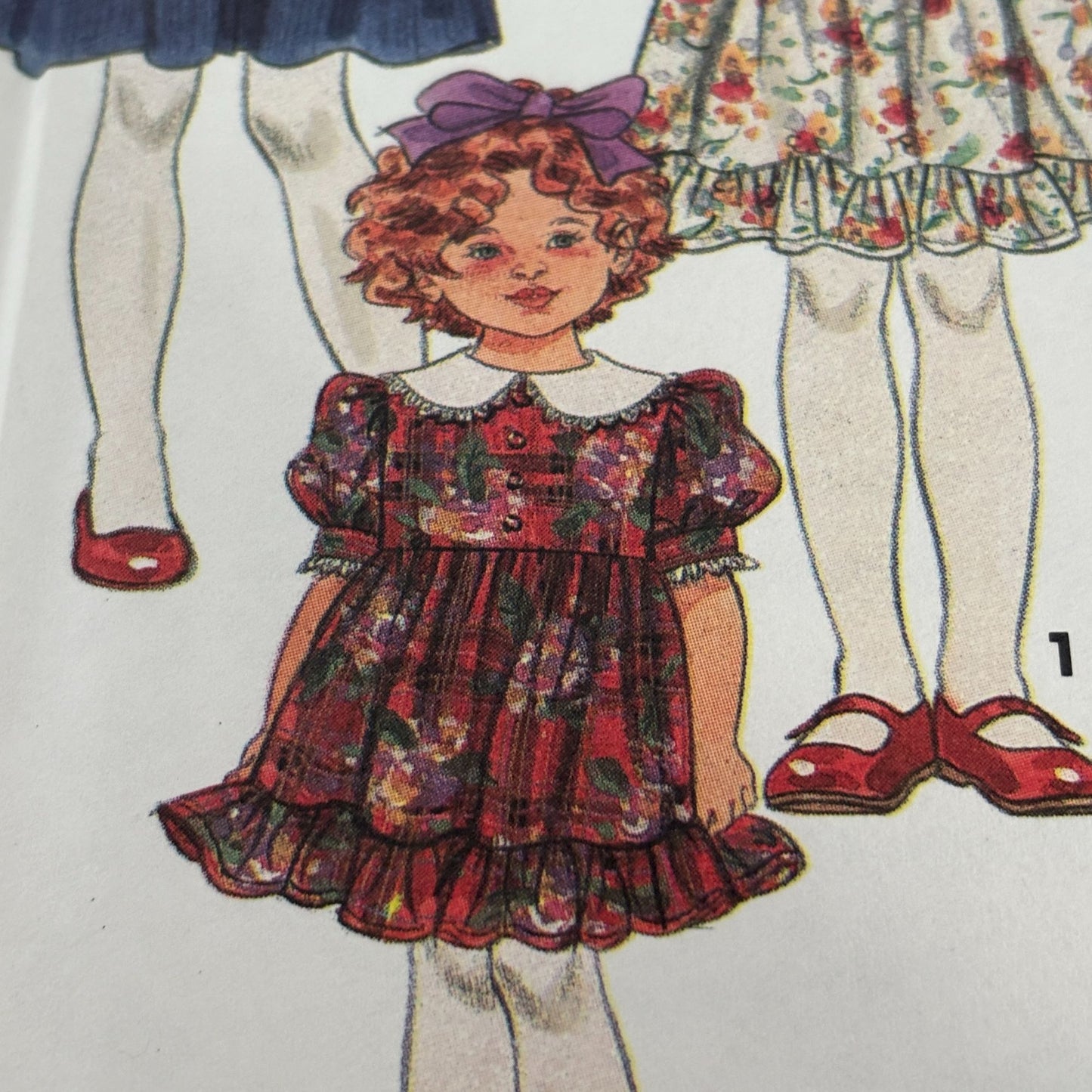 Simplicity Sewing Pattern 8021 Play Dress Pinafore Girls Long Sleeves 3 4 5 6 6x