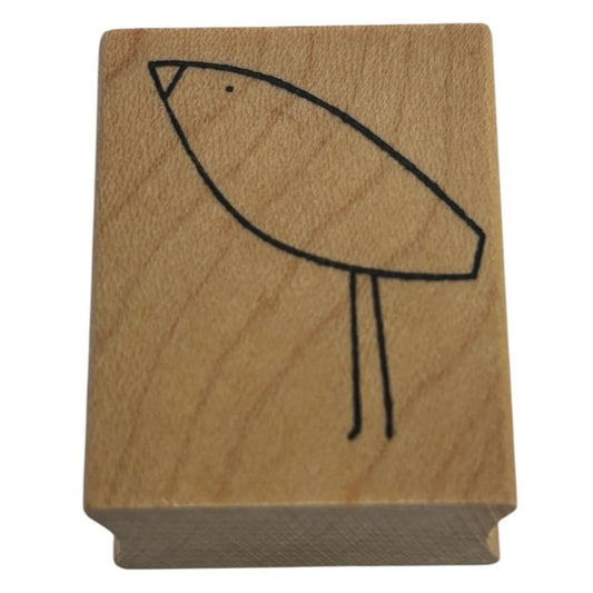 Memory Box Wood Rubber Stamp Bird Character Lines Nature Garden Outdoors Craft