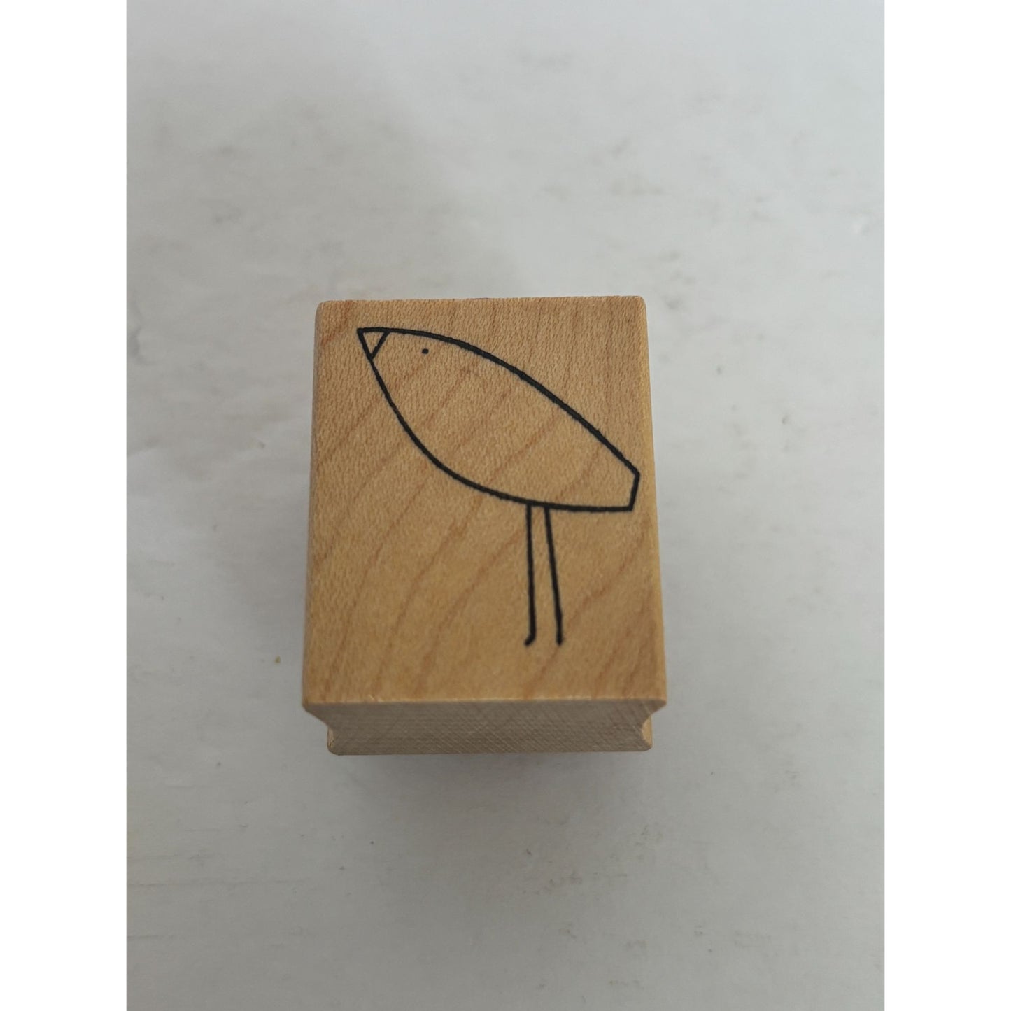 Memory Box Wood Rubber Stamp Bird Character Lines Nature Garden Outdoors Craft