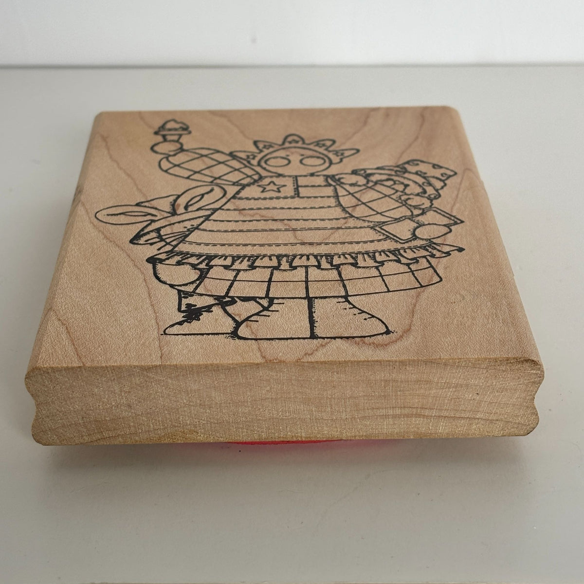 Finders Keepers Rubber Stamp Statue of Liberty Angel Folk Art Patriotic July 4th
