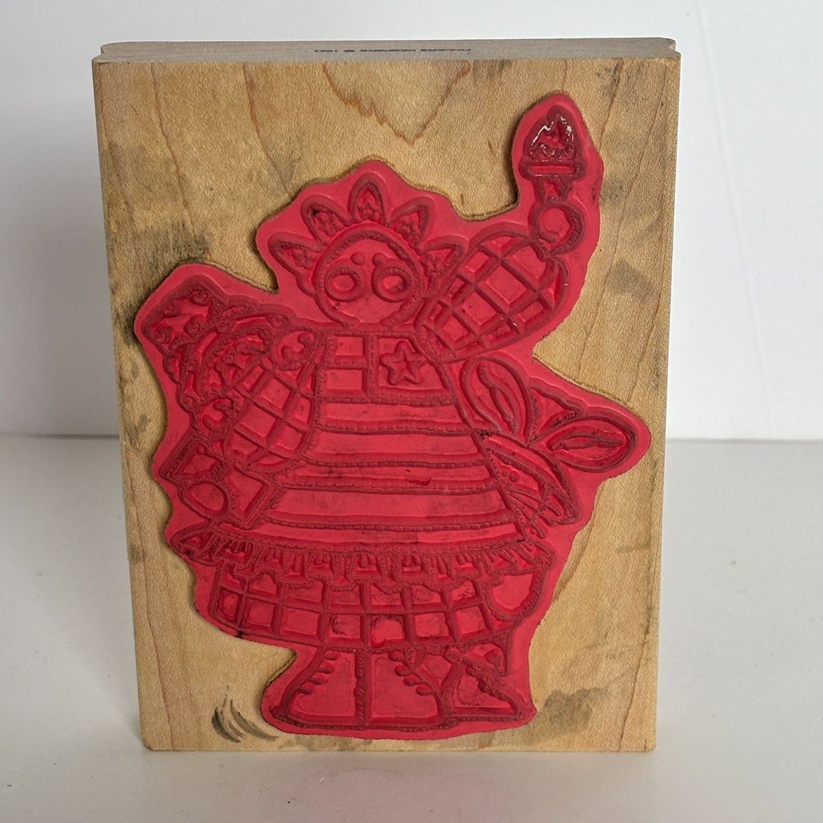 Finders Keepers Rubber Stamp Statue of Liberty Angel Folk Art Patriotic July 4th
