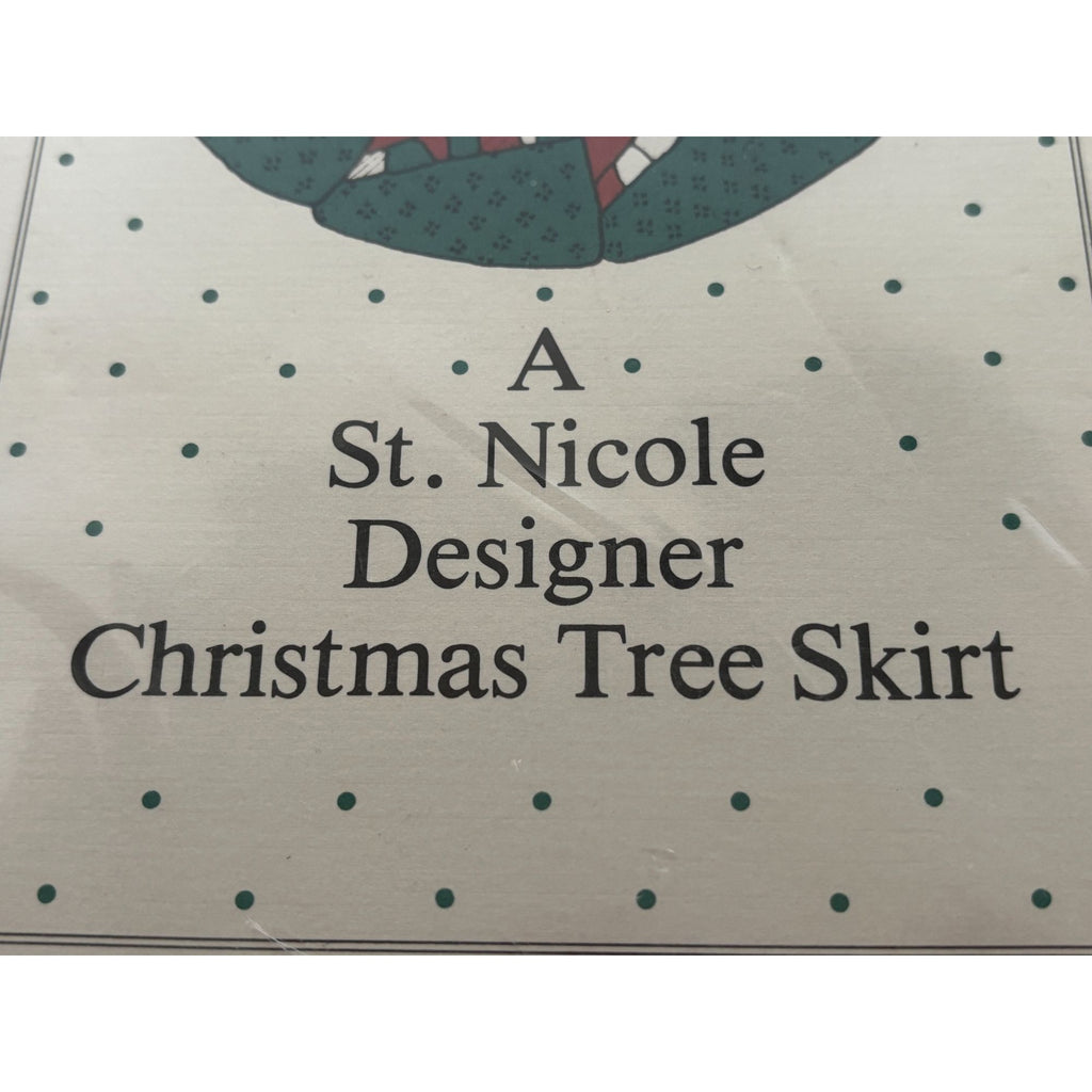 St Nicole Designer Christmas Tree Skirt Quilting Pattern Holiday Home Decor 1983