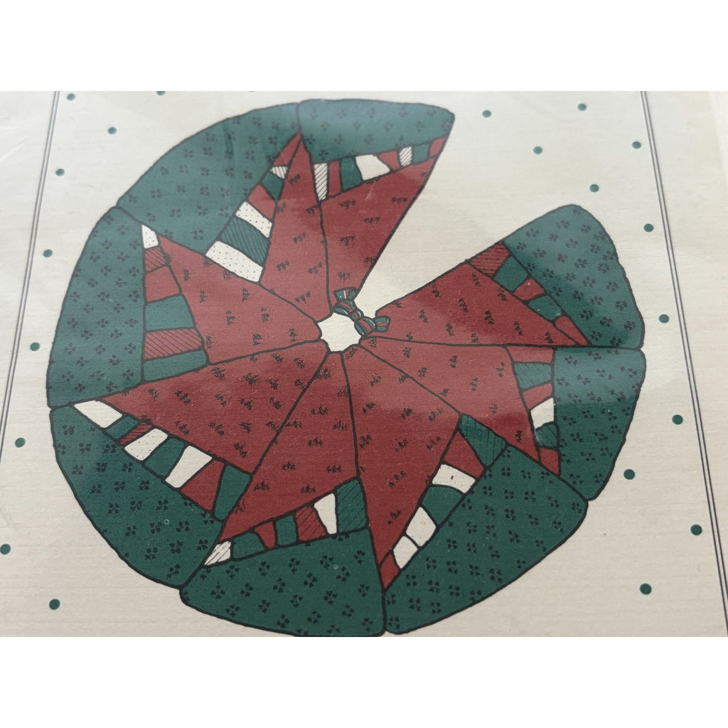 St Nicole Designer Christmas Tree Skirt Quilting Pattern Holiday Home Decor 1983