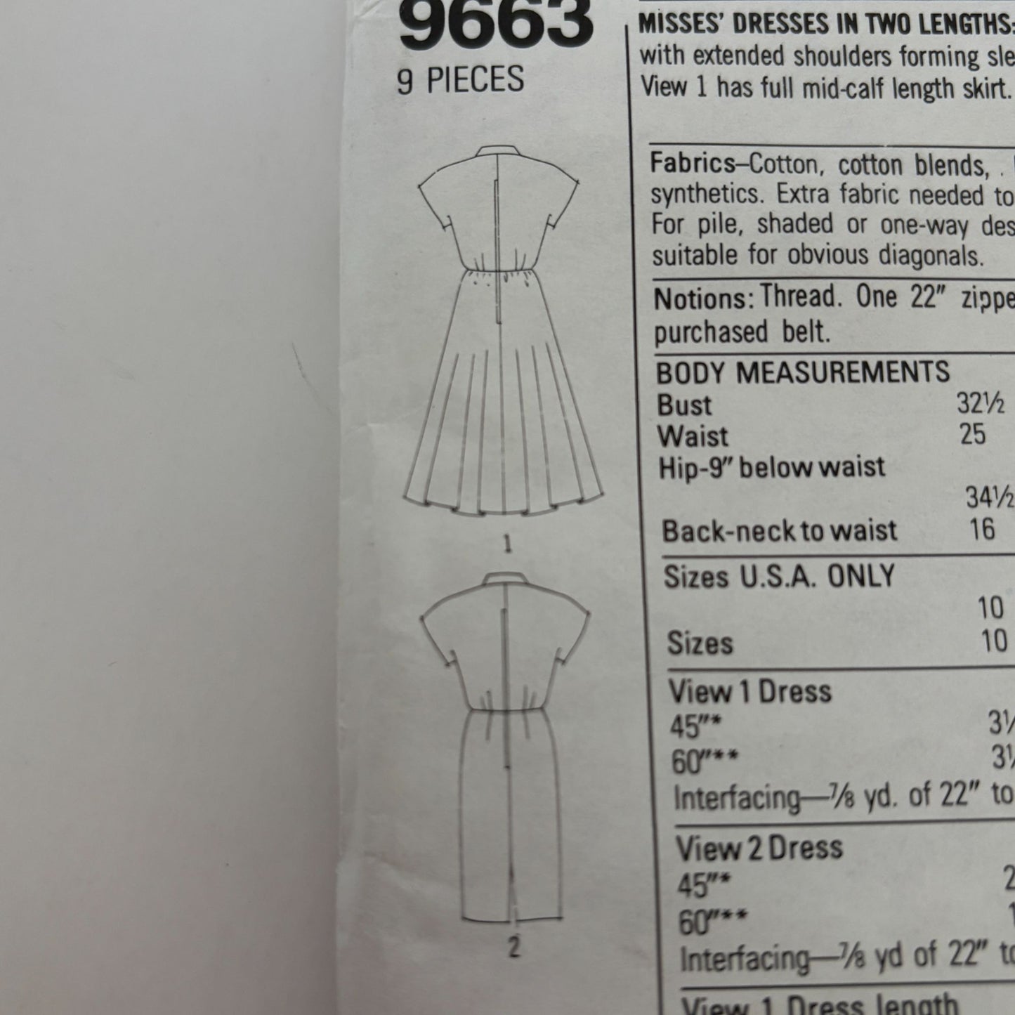 Simplicity Sewing Pattern 9663 Dress Mid-Calf Knee Length 1990s Fashion 10-20 UC