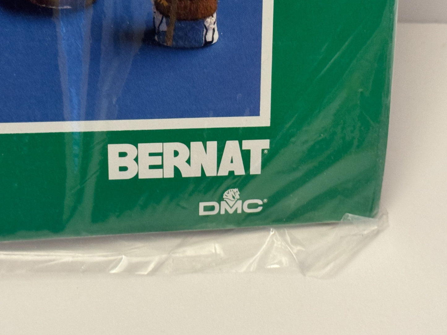 Bernat Stamped Stitchery Nativity Scene Kit Yarn Dolls 1980s Christmas Craft