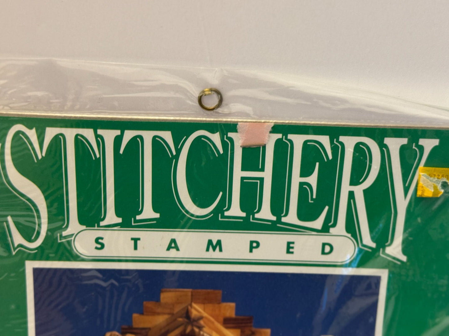 Bernat Stamped Stitchery Nativity Scene Kit Yarn Dolls 1980s Christmas Craft