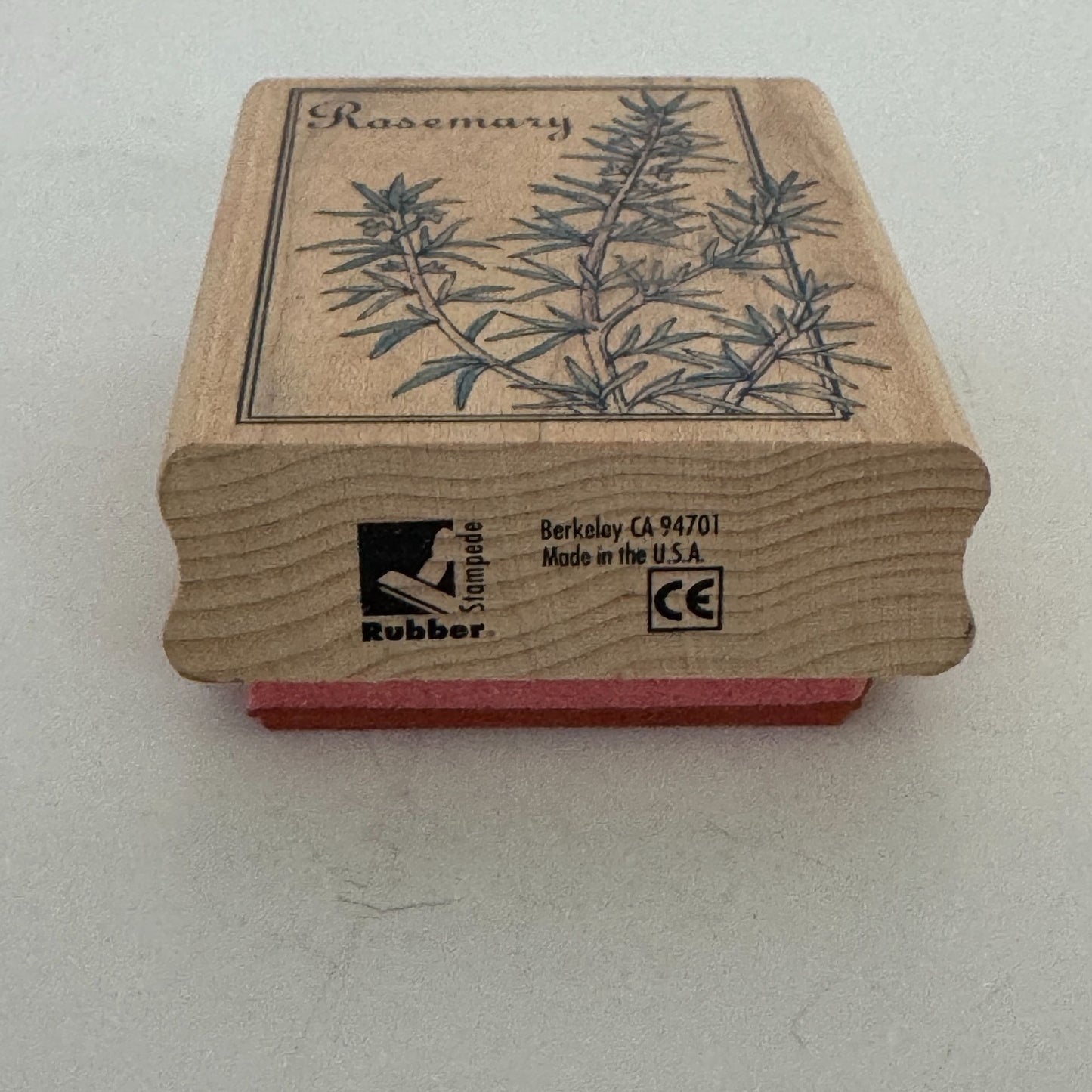 Rubber Stampede Wood Rubber Stamp Rosemary Herb Plant Savory Gardening Cooking