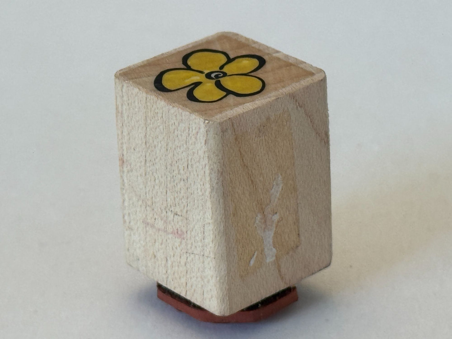 Flower Rubber Stamp Spring Garden Nature Wood Mounted