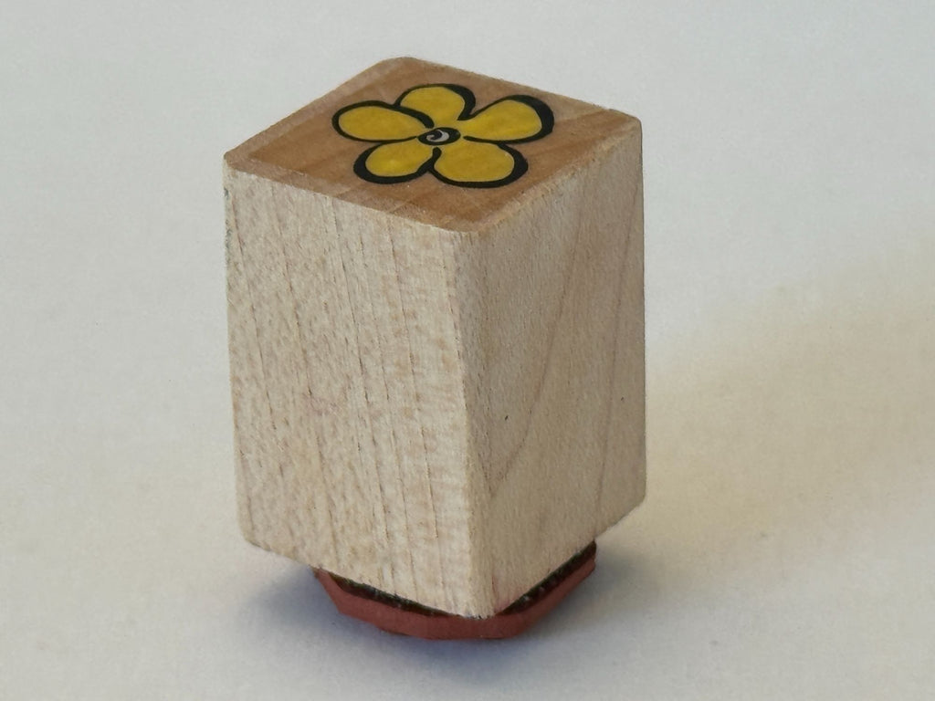 Flower Rubber Stamp Spring Garden Nature Wood Mounted