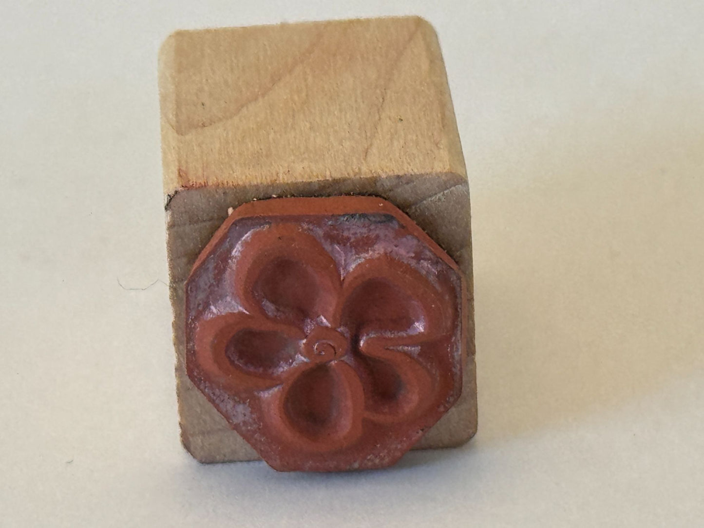 Flower Rubber Stamp Spring Garden Nature Wood Mounted