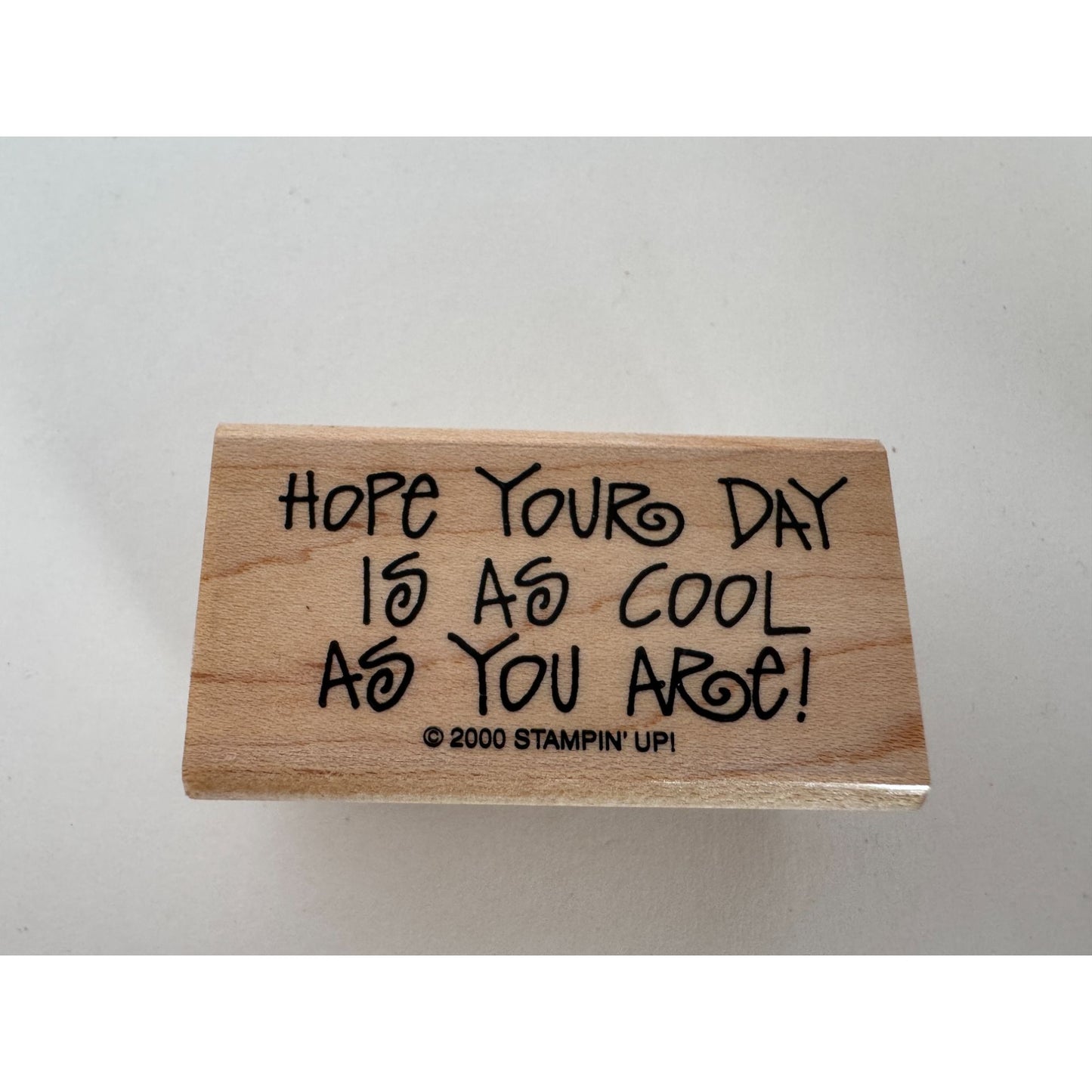 Stampin Up Rubber Stamp Hope Your Day Is As Cool As You Are Birthday Sentiment