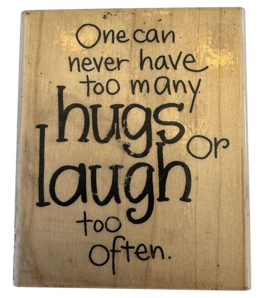 Stampendous Rubber Stamp Hugs and Laughs Card Making Words Heartfelt Sentiment