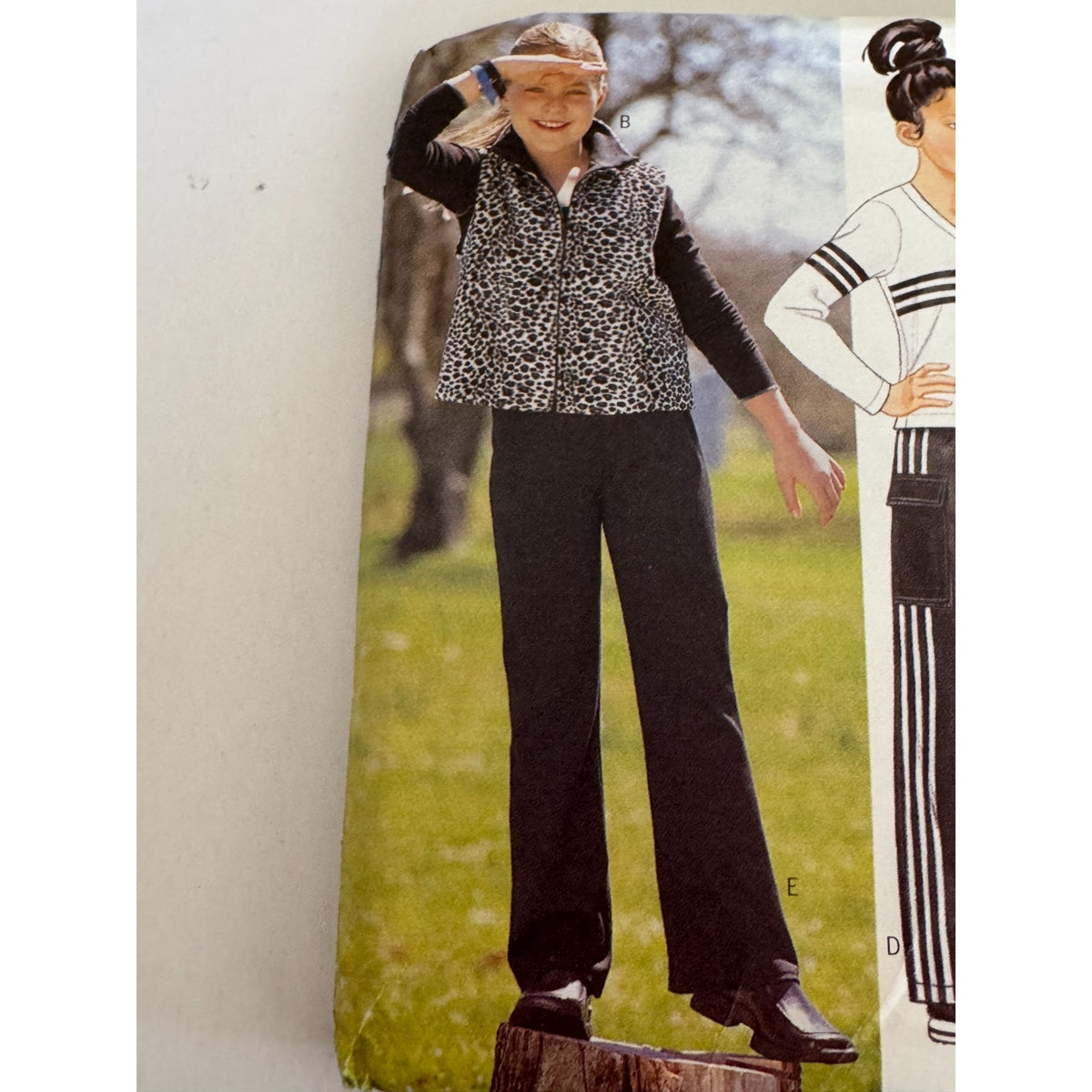 Butterick 6732 Girls Y2K Sewing Pattern Vest Track Pants Top Skirt Outfit Pattern 12-16 Uncut