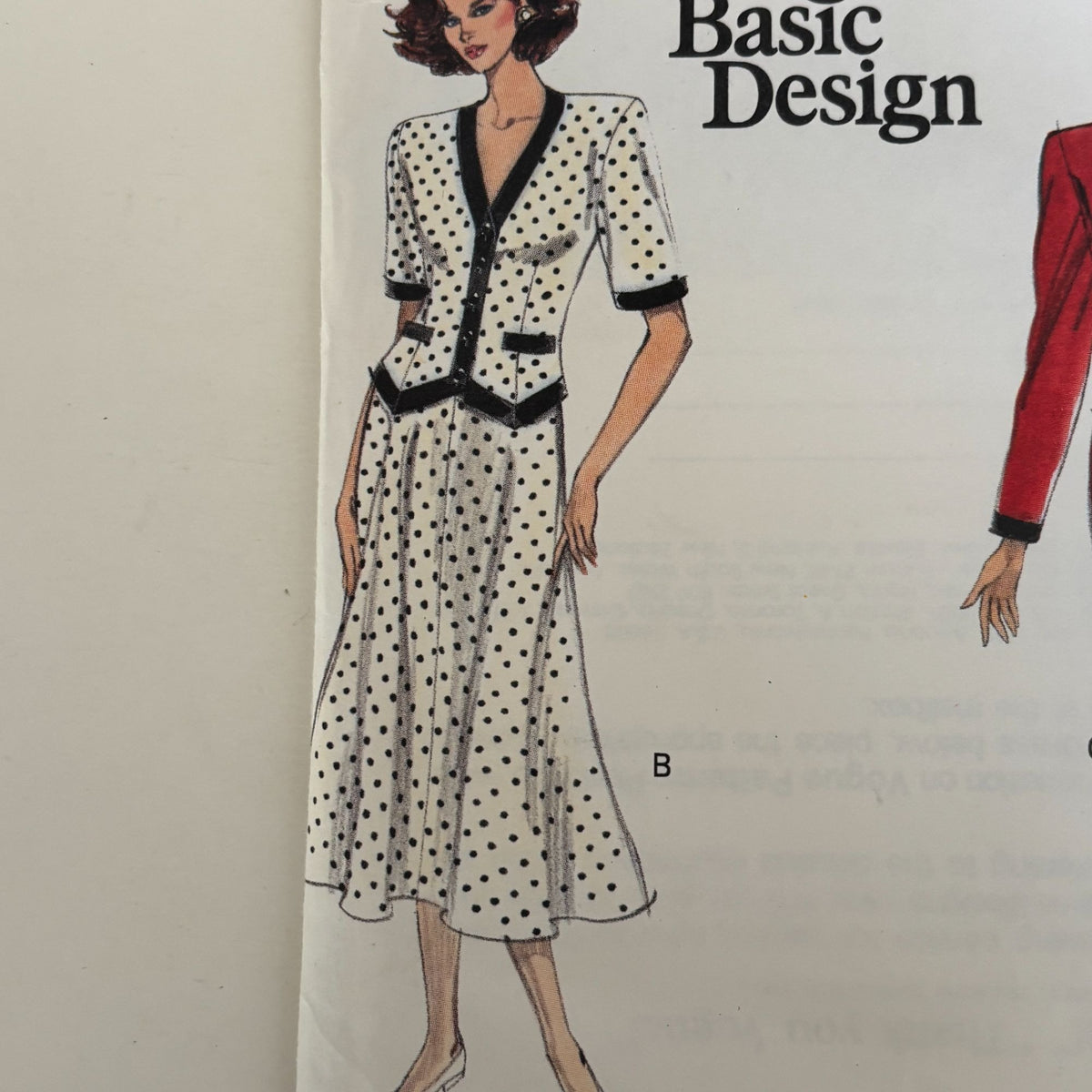Vogue Sewing Pattern 2421 Skirt Suit Jacket 12 14 16 90s Power Dressing Easy UC