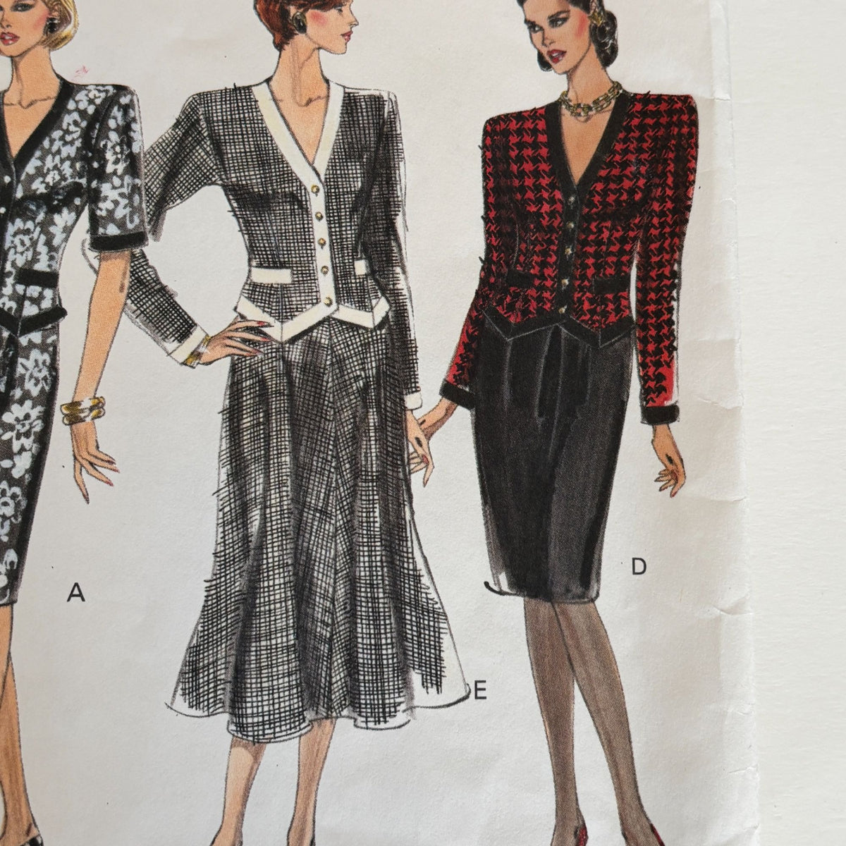 Vogue Sewing Pattern 2421 Skirt Suit Jacket 12 14 16 90s Power Dressing Easy UC