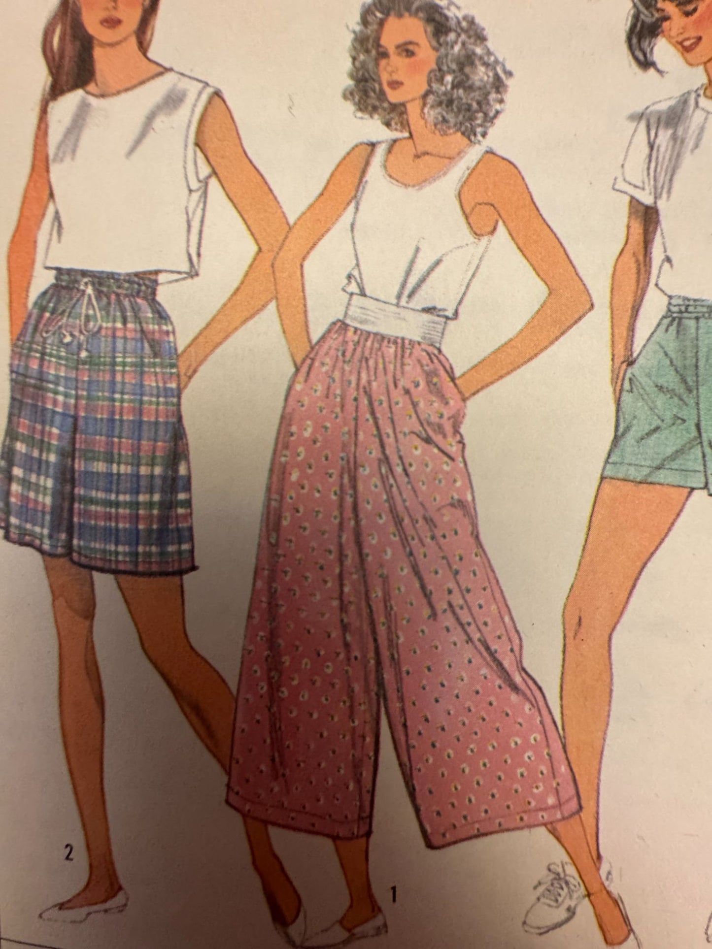 Simplicity Sewing Pattern 9169 Cropped Pants Shorts 1980s Easy To Sew 6- 20 UC