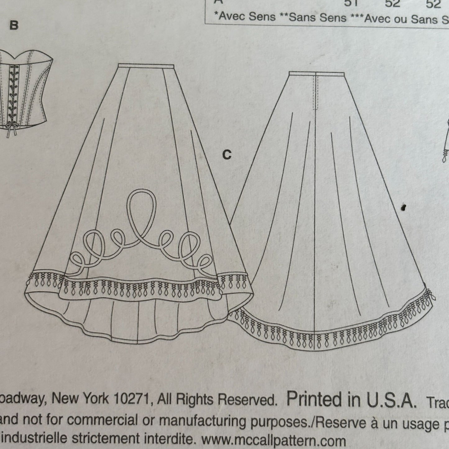 McCalls Sewing Pattern M6911 Steampunk Corset Skirt Bustle Costume Victorian Outfit 14–22 UNCUT