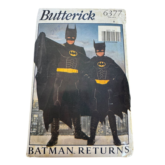 Butterick Sewing Pattern 6377 Batman Returns Halloween Costume Boys Superhero UC