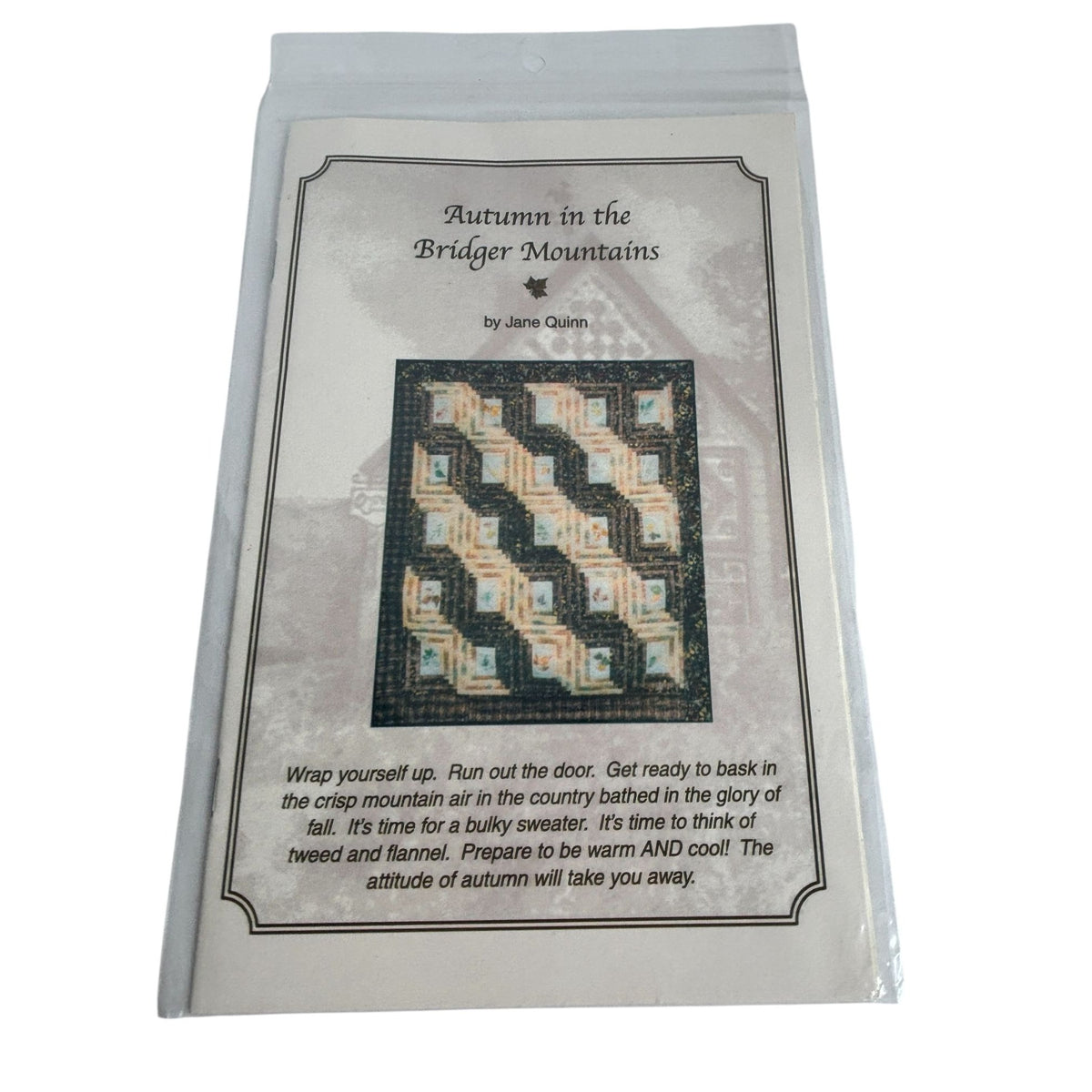 Autumn in the Bridger Mountains Quilt Pattern Jane Quinn Quilting in the Country
