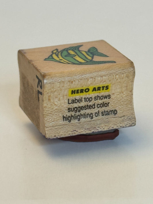Hero Arts Rubber Stamp Angel Fish Tropical Card Making Animal Craft Wood Mounted