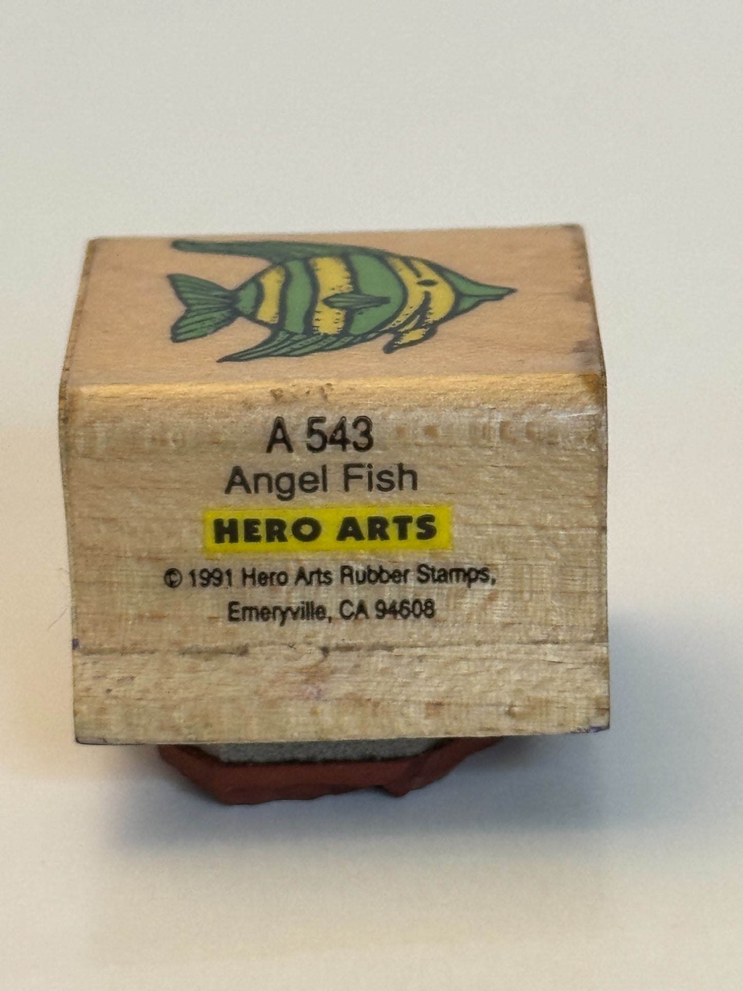 Hero Arts Rubber Stamp Angel Fish Tropical Card Making Animal Craft Wood Mounted
