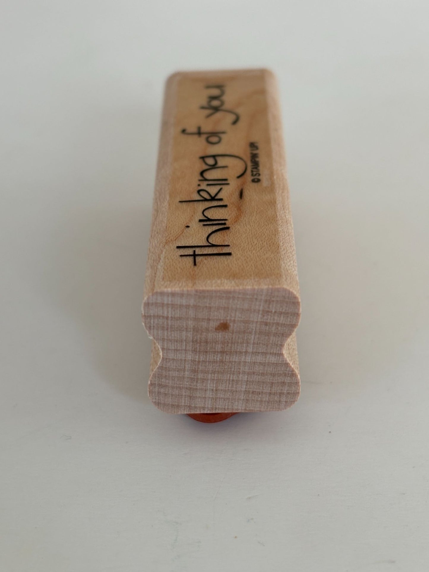Stampin Up Rubber Stamp Thinking of You Card Making Words Sentiment Wood Mounted