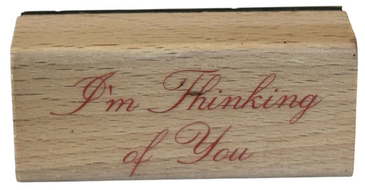 Card Making Rubber Stamp I am Thinking of You Friend Friendship Words Sentiment