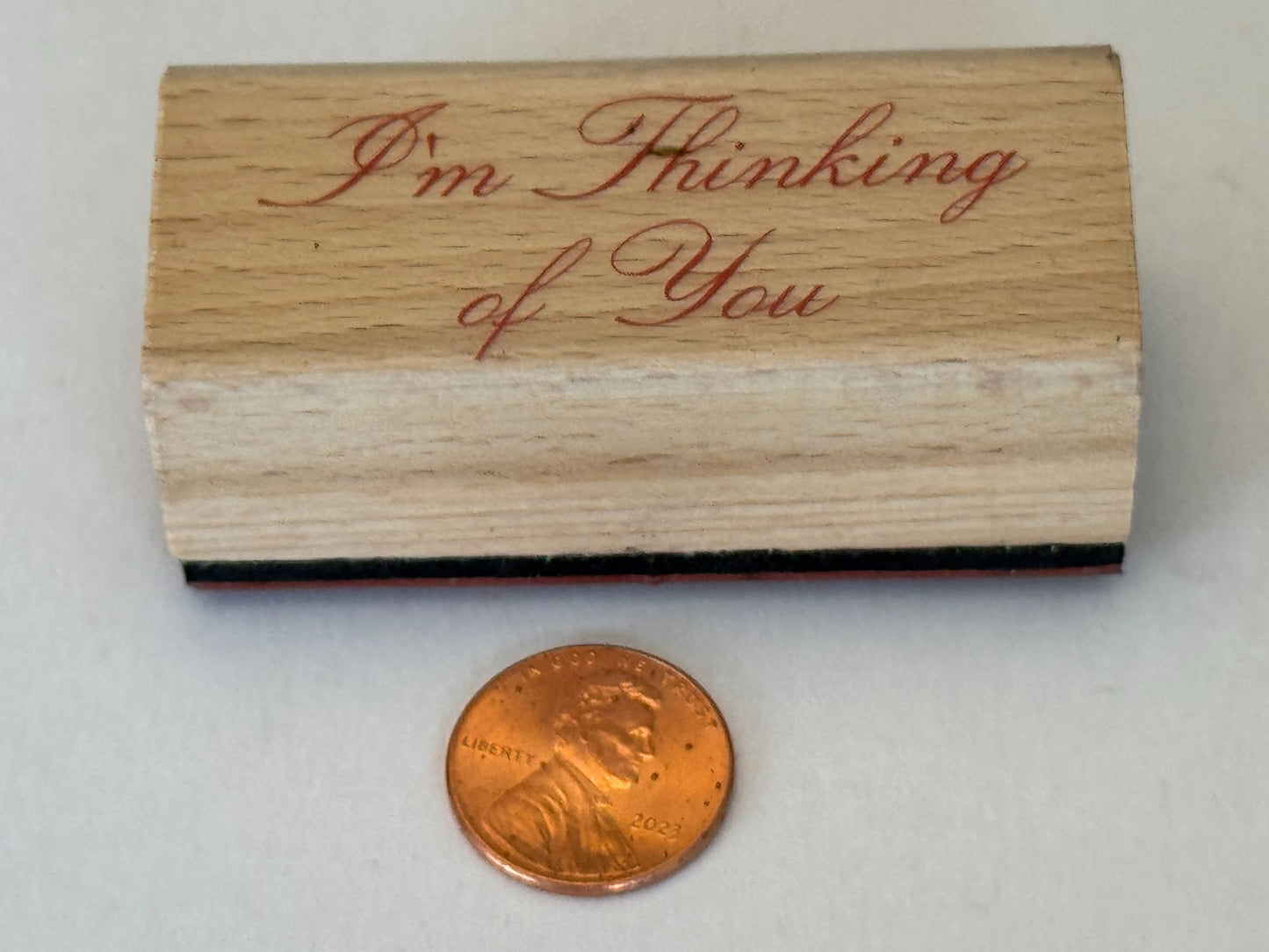 Card Making Rubber Stamp I am Thinking of You Friend Friendship Words Sentiment