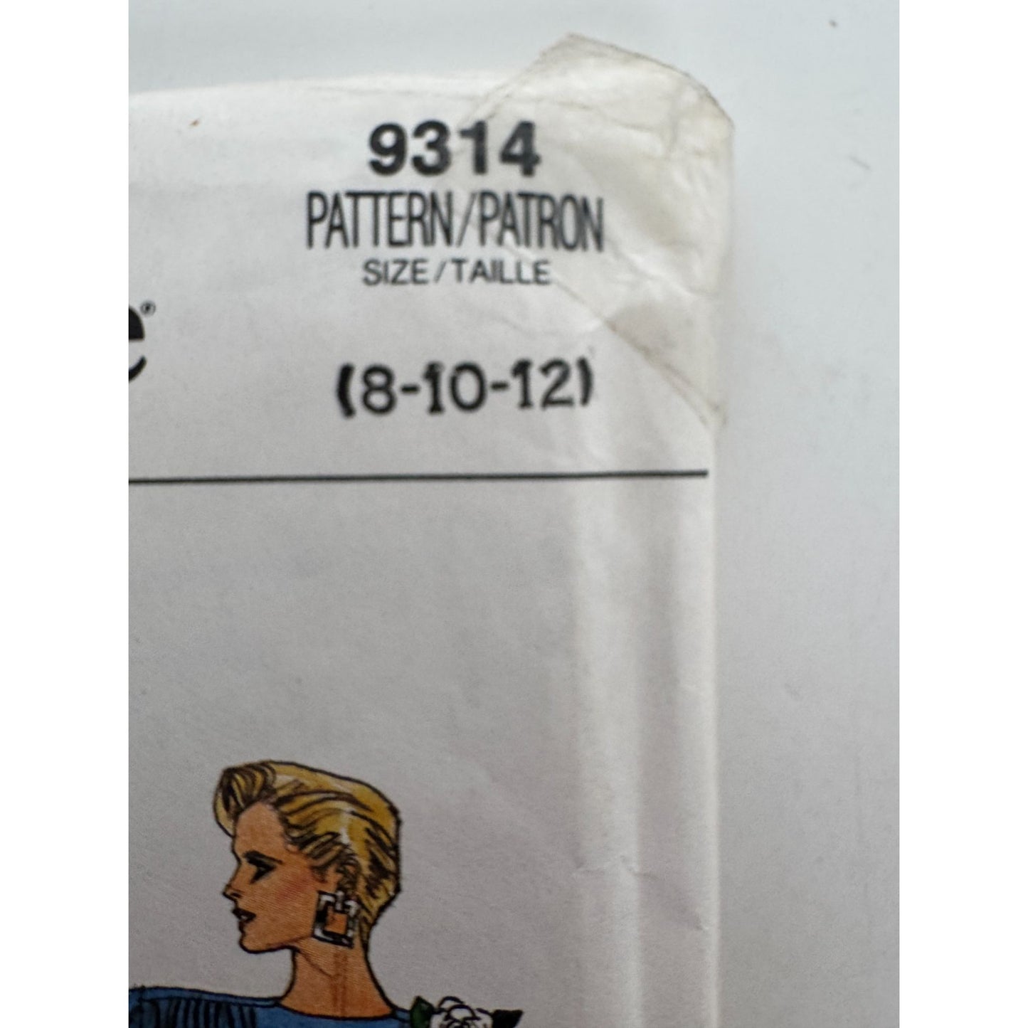 Vogue Sewing Pattern 9314 Blouson Top Wrap Straight Skirt Work Outfit 8 10 12 UC