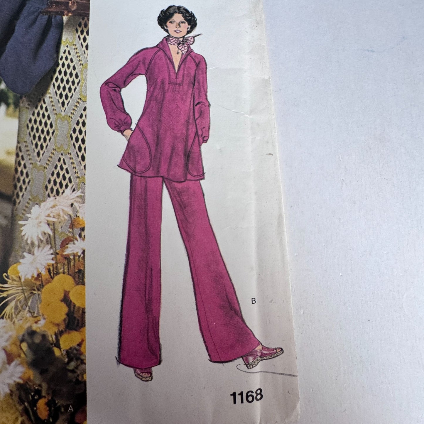 Vogue Sewing Pattern 1168 Stan Herman 1970s Dress Pants Lounge Set 12 Uncut Easy