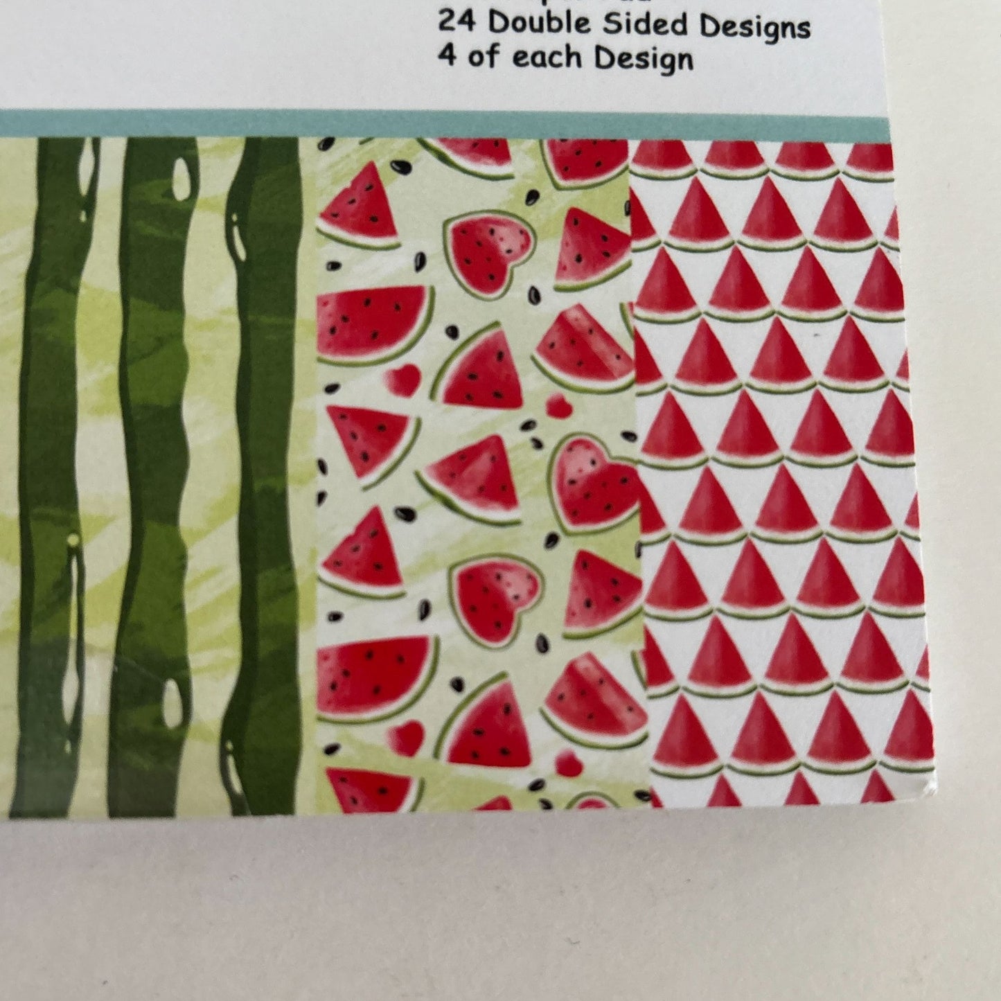 Not 2 Shabby Scrapbook Paper Pad 6x6 Watermelon Summer 24 Double-Sided Designs